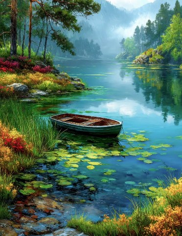 Boat on a Quiet Lake